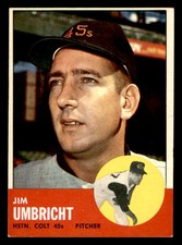 1963 Topps #99 Jim Umbricht Houston Colt .45s