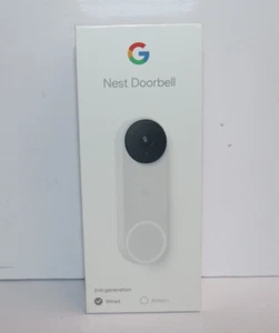 Google Nest Doorbell (Wired, 2nd Gen) Video Doorbell Security Camera 720p - Snow - Bild 1 von 7