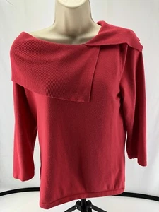 Maglione donna barboncino rosa M rosa collo inclinato - Foto 1 di 8