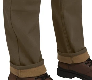 Weatherproof Vintage Men's Fleece Lined Canvas Pant, Green - Picture 1 of 6