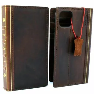 Genuine Full Leather Case for Apple iPhone 11 (6.1") Vintage soft handmade cards - Picture 1 of 7
