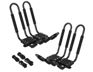 Roof Rack 2 Pairs J-Bar Carrier Holder for Canoe, SUV, Cars, Truck, Surf Ski - Foto 1 di 9