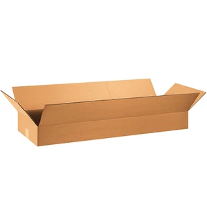 BOX USA B36124 Flat Corrugated Boxes, 36"L x 12"W x 4"H, Kraft (Pack of 20) - Picture 1 of 6