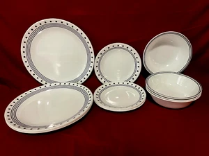 Corelle City Block 12 Piece Set Of 4 Each Dinner & Bread Plates & Bowls USA - Picture 1 of 2