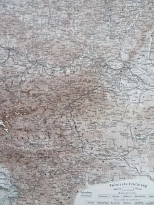 Austria-Hungary Bohemia Vienna Prague Pilsen Salzburg c. 1870 detailed map - Picture 1 of 4