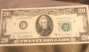 1974 STAR $20 Federal reserve note , Cleveland district ,Choice Uncirculated - Picture 1 of 3