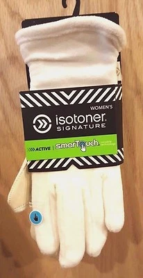 Guantes de lana elásticos deportivos Isotoner Signature Active SmarTouch marfil - $40 Foto 1 de 2