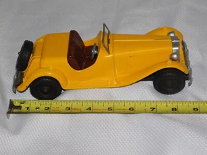 1950’s HUBLEY #432 9” DIECAST KIDDIE TOY YELLOW MG ROADSTER - Picture 1 of 5