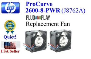 Kit de ventilador de repuesto HP ProCurve silencioso Play-n-Play para 2600-8-PWR (J8762A) - Imagen 1 de 6