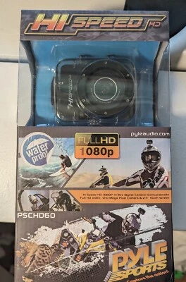 New In Box Pyle PSCHD60BK Hi-Speed 1080P 12.0 MP Action Camcorder HD Free Ship - Image 1 of 4
