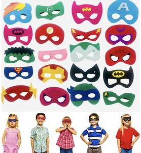 Superhero Felt Masks Party Favor Cosplay Toy Boys & Girls Avengers 20 assorted - Picture 1 of 8