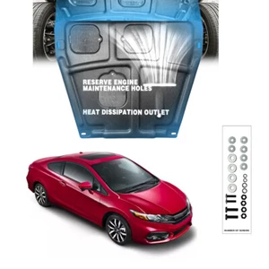 Protector contra salpicaduras de motor de acero plástico para Honda Civic 1,8 L 12-15 guardabarros - Imagen 1 de 14