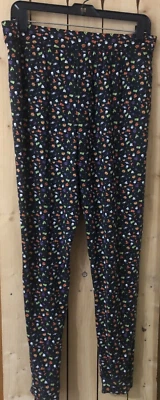 *MUJER *PANTALONES DE DORMIR SALÓN ESTAMPADO HALLOWEEN* TALLA GRANDE (12-14) LEGGINGS* Foto 1 de 2