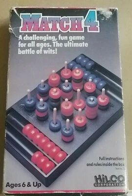 Match 4-1987-Ultimate Battle of Wits-3D Connect Four-Hilco Corp-en orig. caja Foto 1 de 4