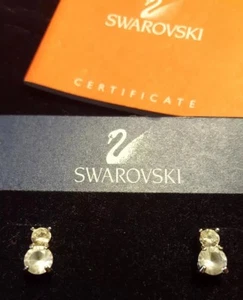 NEU SWAROVSKI DURCHBOHRTE OHRRINGE MIT SWAROVSKI KRISTALLEN - Bild 1 von 2