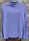 Polo by Ralph Lauren Performance Purple with Blue Logo LS Sweat Top (Men's XL)