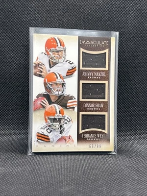 2014 Immaculate Johnny Manziel Connor Shaw Terrance West Trios Jerseys #66/99 RC - Image 1 of 4
