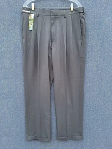 NWT Haggar Premium Comfort Classic Fit Dress Pants 36X29 Pleat Front Medium Gray - Picture 1 of 15