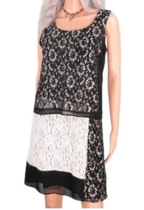 Style & Co Women’s Black & White Lace Lined Nylon Dress Size 3X $69 Boho - Picture 1 of 6