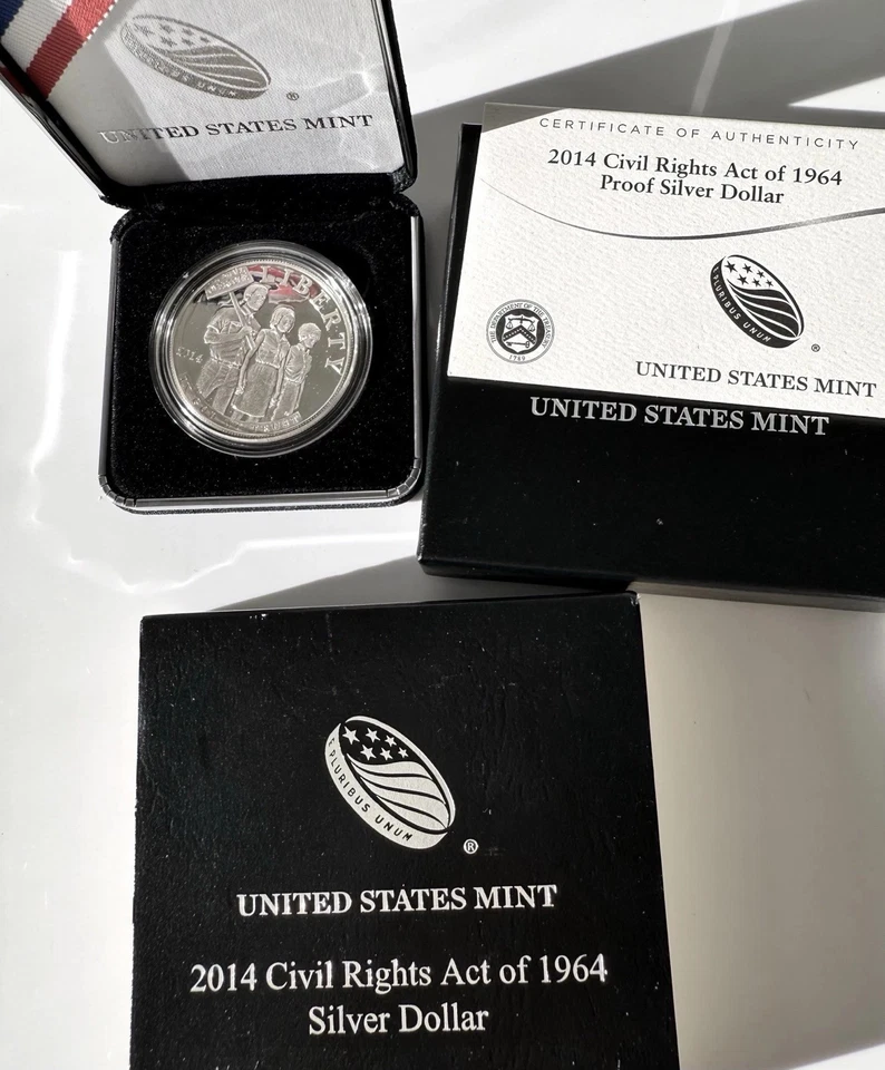 2014 Civil Rights Act of 1964 Commemorative Silver Proof Dollar - Image 1 of 1