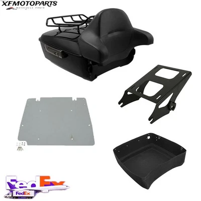 King Trunk Pad Top Mount Rack Plate Fit For Harley Touring CVO Limited 2014-2025 - Image 1 of 4