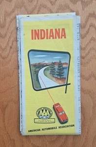 Indiana 1952 AAA State Roap Map Vintage - Bild 1 von 9