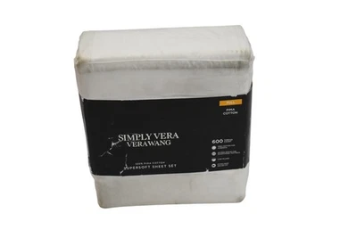 Juego de sábanas Simply Vera Vera Wang completo 600 hilos blanco supersuave Foto 1 de 4