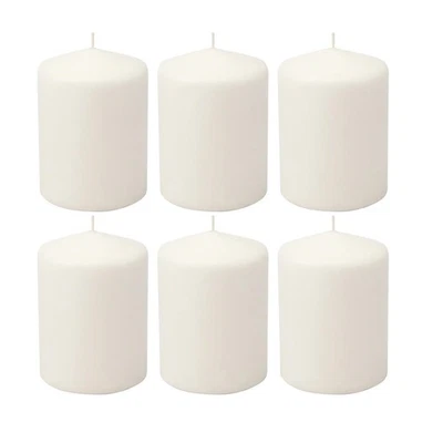 Velas de pilar alto blancas sin perfume, pilares de vela de 35 horas, perfectas... Foto 1 de 4