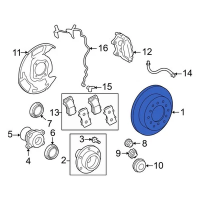 For Toyota Land Cruiser 2008-2015 Toyota 4351260180 Front Disc Brake Rotor Foto 1 de 2