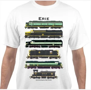 Erie Railroad Lokomotiven Eisenbahn T-Shirt von Andy Fletcher - Bild 1 von 1