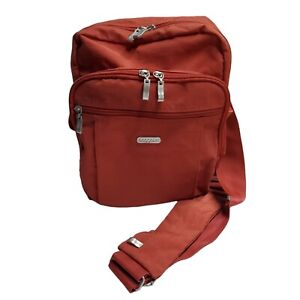 Baggallini Red Sling Messenger Travel Crossbody Bag Organizer Travel Pockets