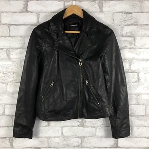 Chaqueta de moto de cuero lavado MADEWELL NUEVA CON ETIQUETAS $525 edición de herrajes de latón MEDIANA - Imagen 1 de 5