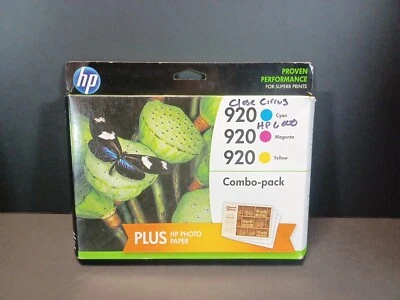 Combo original HP 920 B3B30FN CMY CH634AN CH635AN CH636AN - SELLADO - abril de 2017 Foto 1 de 4