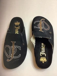 Juicy Couture Womens Slip On Shoes Slippers Winter Black Sz 8 New Tags Was$150 - Picture 1 of 10