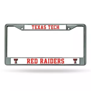 Texas Tech Red Raiders Chrome Metal License Plate Frame - Picture 1 of 5