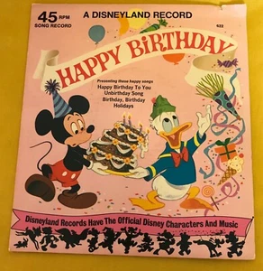 Disneyland Record Happy Birthday 45 RPM Mickey Mouse 1975 - Bild 1 von 2