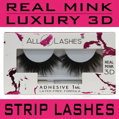 ALL4LASHES 2+1 GRATIS | XSCAPE Real Mink Luxury Strip Wimpern Volume Lashes Extension +GLUE