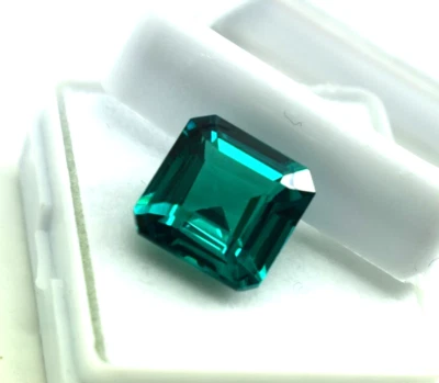 9.40 CT D Green Sapphire Gemstone Natural Untreated Radiant Cut Ring Size Gem - Image 1 of 4