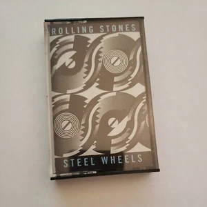 THE ROLLING STONES STEEL WHEELS Cassette Tape OG 1989 Rock Blues Rare - Picture 1 of 2