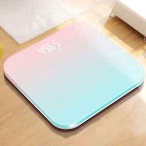 Digital Body Weight Scale Gradient Color LCD Glass Smart Electronic Balance - Picture 1 of 8