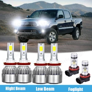 for Toyota Tacoma 2016 2017 2018 2019 - 6x 6000K LED Headlight + Fog Light Bulbs - Picture 1 of 12