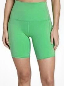 NEW Women’s DSG Momentum Ultra High Rise 7” Bike Shorts Pockets Green Sz Medium - Picture 1 of 3