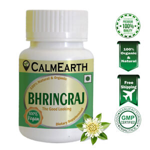 Calm Earth Bhringraj Organic Herbal Capsule 100% Pure Eclipta alba