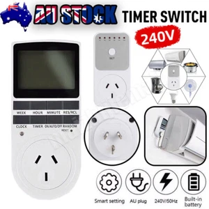 Digital Timer Switch Socket Electric Programmable Power 240V AU Plug Clock AUS - Picture 1 of 19