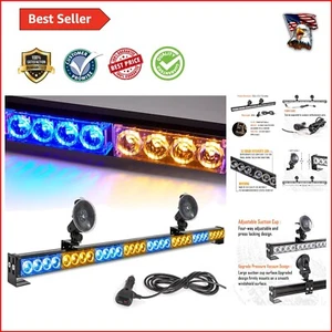 High-Intensity 36 Inch Amber/Blue Strobe Light Bar - 13 Modes for All Vehicles - Imagen 1 de 10
