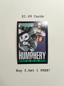 1985 Topps Bobby Humphrey Rookie #339 football card New York Jets - Picture 1 of 2