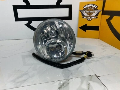 OEM 97-23 Harley Touring Softail 7" Dual Halogen Headlight  headlamp - Image 1 of 4