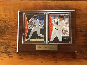 Vtg 1990s Upper Deck Paul O’Neill Wade Boggs NY Yankees Pinstripe Wall Plaque
