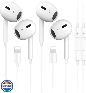 2 Paquetes para iPhone Auriculares con Cable Auriculares con Micrófono Incorporado y Volu - Imagen 1 de 5