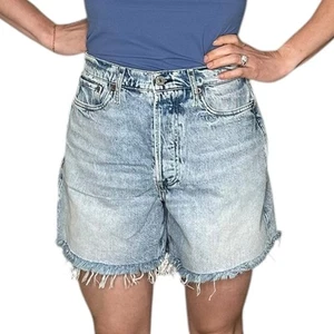 BUCK MASON Rider Shorts 12128 11 oz Ridge Twill Cut Off Short Size 27 Light Wash - Picture 1 of 10